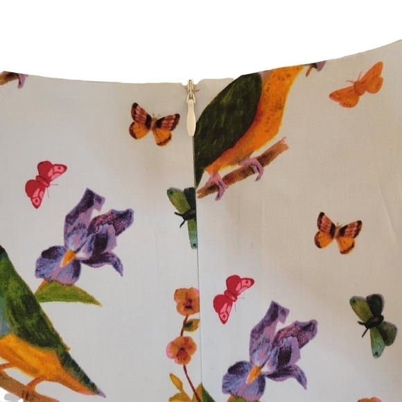 Lady Voluptuous ( Lady V) Vintage Inspired Birds & Butterfly Print Midi Length - Picture 13 of 13